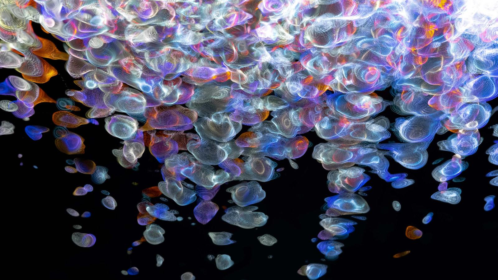 Colorful computerized bubbles