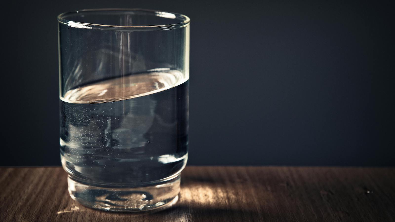 Clear Drinking Glass Filled With Water