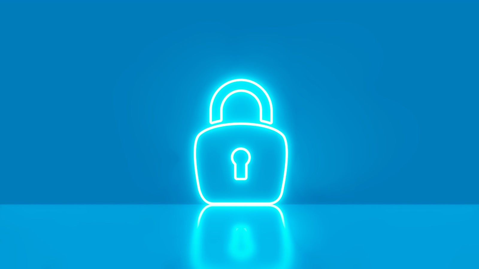 blue glowing lock