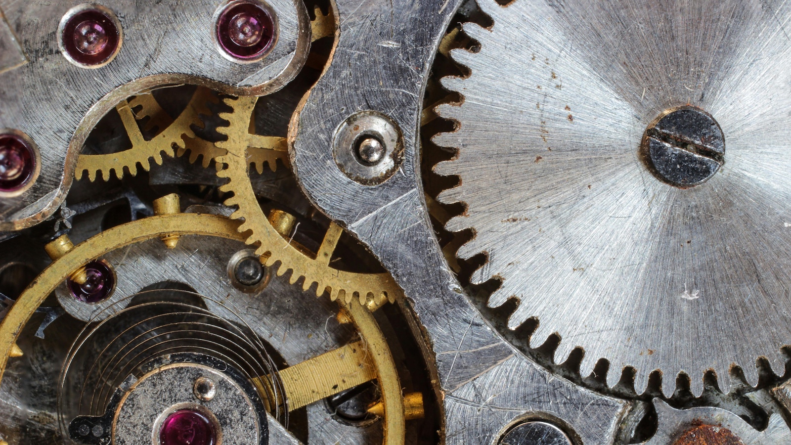 Gray and Gold Steel Gears