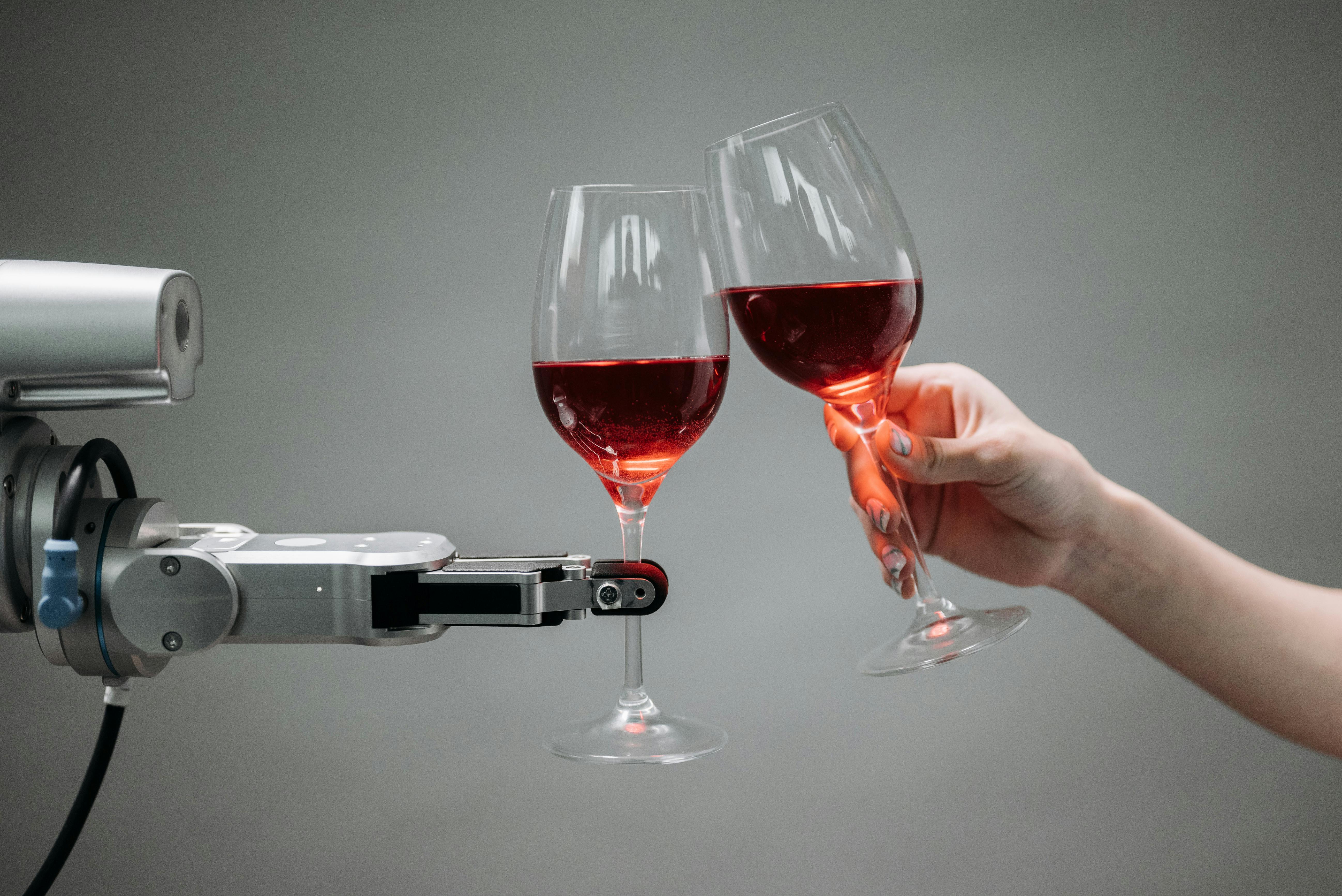 A Robot Holding a Wine Glass