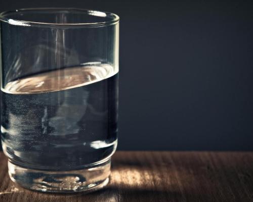 Clear Drinking Glass Filled With Water