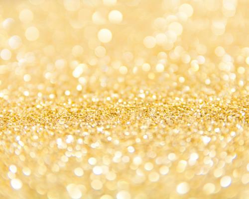 Glittering gold dust